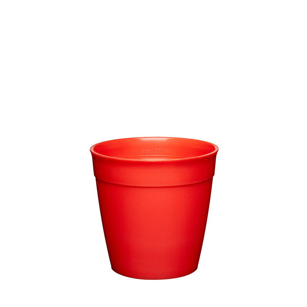 Original Plastic Cup Base - S 8oz | Vibrant Red