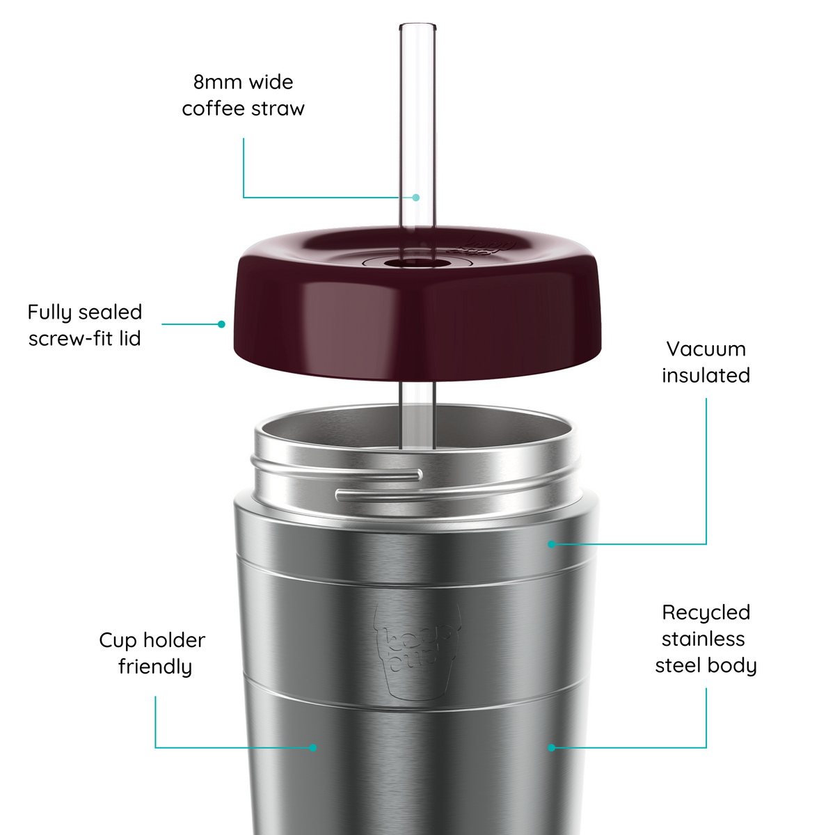 Commuter Insulated Cold Cup - 12oz | Nitro Mulberry