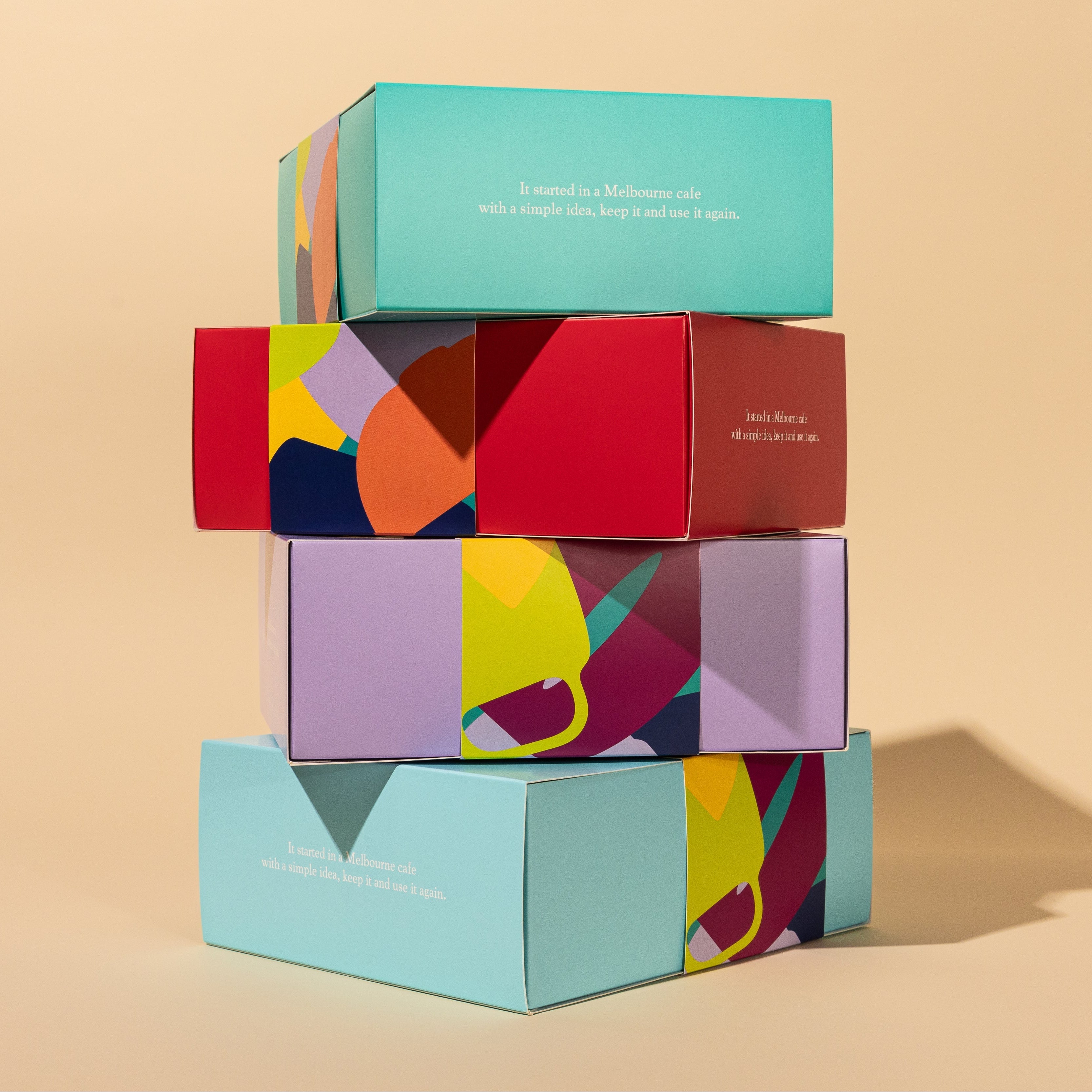 KeepCup Gift Boxes in a stack of four