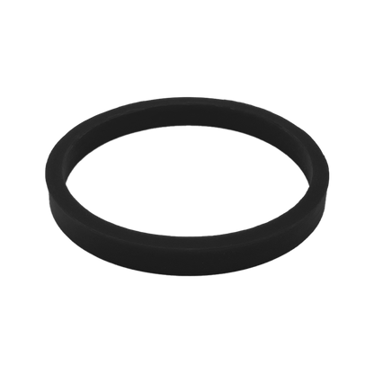 Black rubber gasket for KeepCup Helix Light Bottle Lid, shown at a slight angle against a white background, displaying the circular seal's flat profile and matte finish.