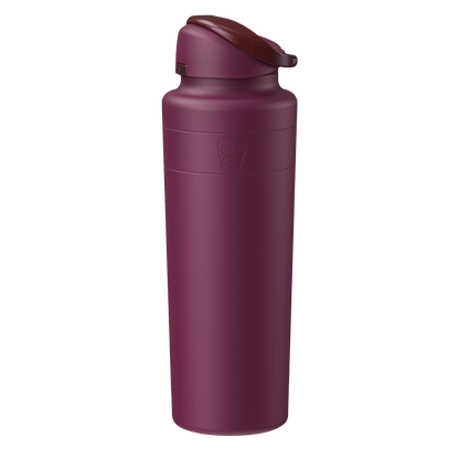 Mulberry water bottle on a transparent background