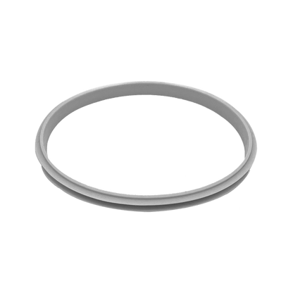 Grey silicone gasket ring for KeepCup Straw Lid - Original, shown at a slight angle against a white background, displaying its circular shape and flat profile.