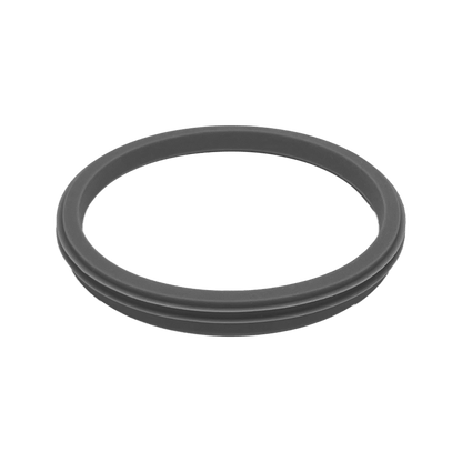 Cool Grey gasket for KeepCup Thermal Straw Lid, shown at an angle on a plain white background, displaying the circular rubber seal with its ridged profile design.
