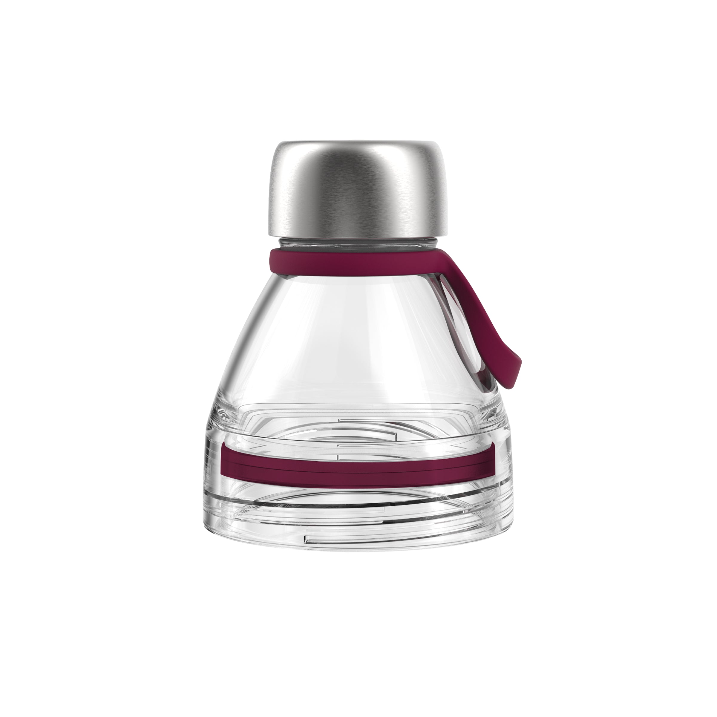Helix Light Bottle Lid - Clear | Burgundy