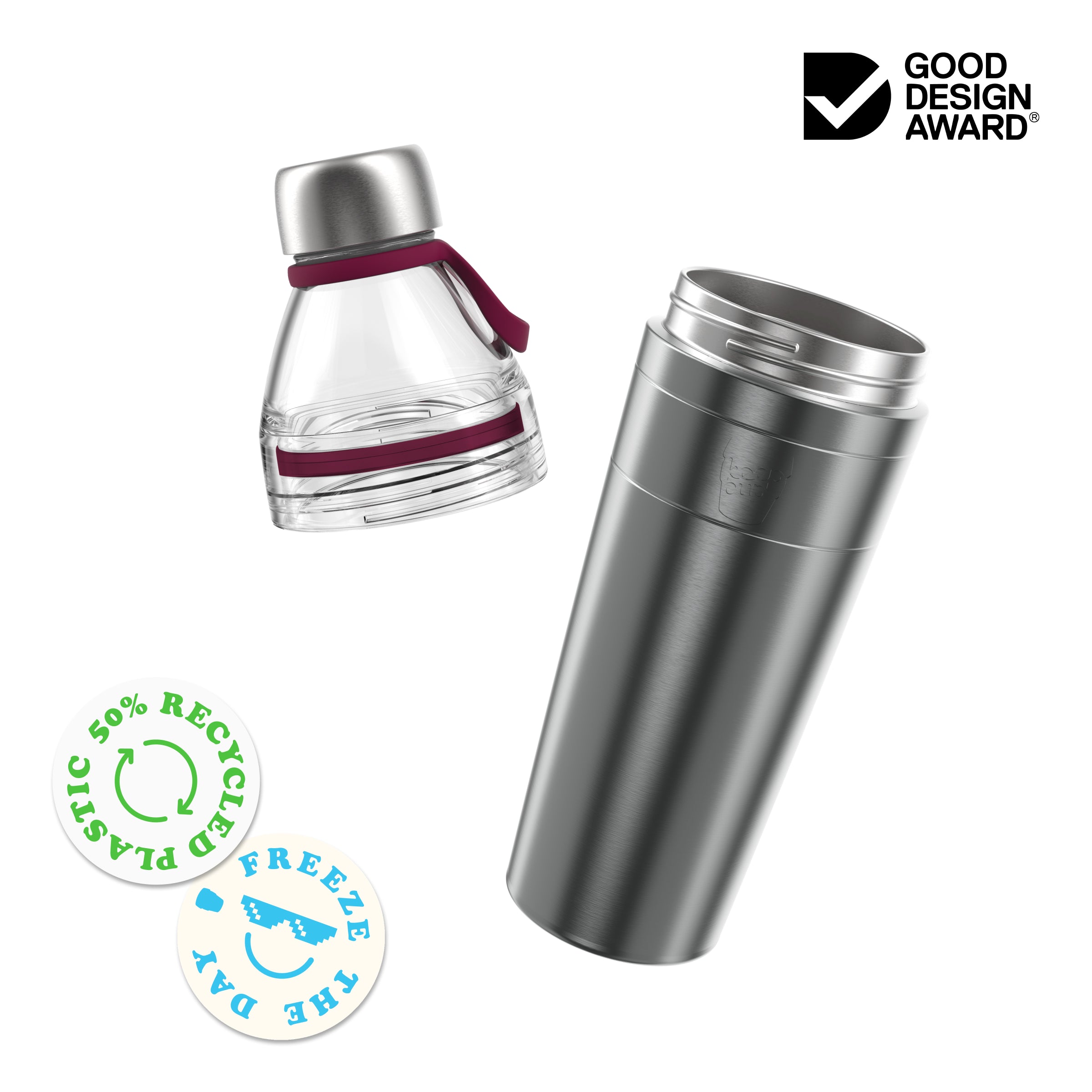 Helix Bottle Clear Top - 770ml | Pashmak Pink